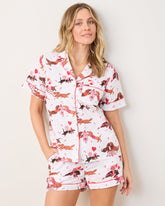 Dachshund Date - Short PJ Set - Cloud