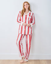 Sweetheart Stripes - Tall Long PJ Set - Cherry Cola