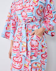 Vintage Cakes - Long Robe - Pale Blue