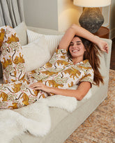 Bagheera - Short Sleeve Top & Long Pants PJ Set - Blush