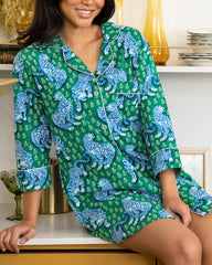 Tiger Queen - Sleep Shirt - Jade