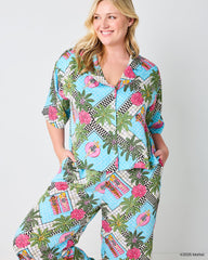 Barbie™ + Printfresh Retro Relaxation - Petite Satin Wildest Dreams Set - Retro Blue