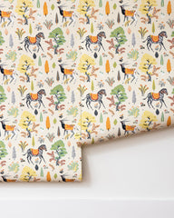 Antelope's Forest - Wallpaper Double Roll - Ivory