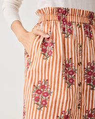 Wildflower Stripes - Emilia Skirt - Ivory Wine
