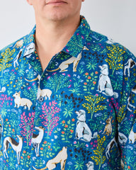 Must Love Dogs - Men's Lightweight Flannel Long PJ Set - Indigo