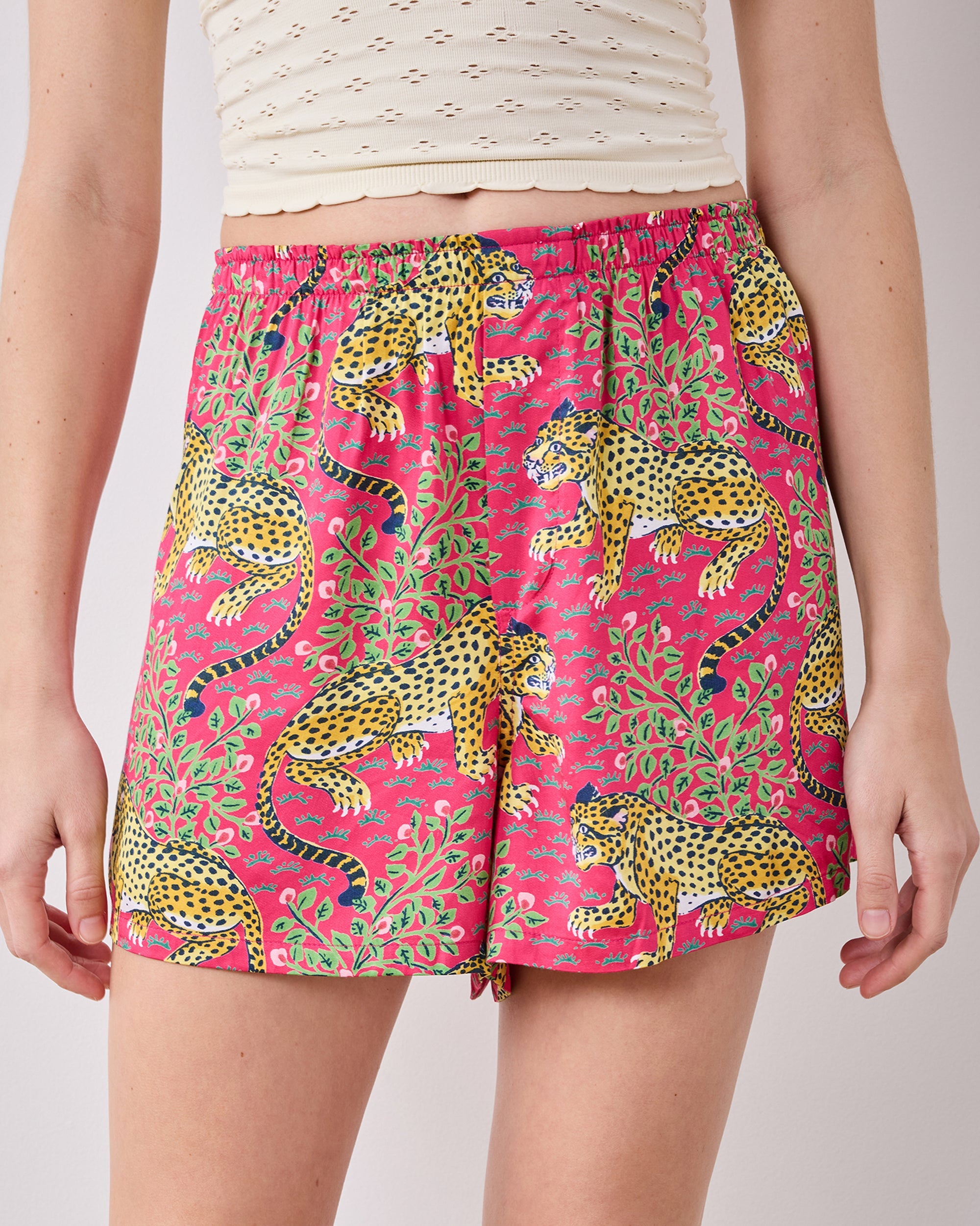 Bagheera - Eco Satin Boyfriend Boxer - Hot Pink