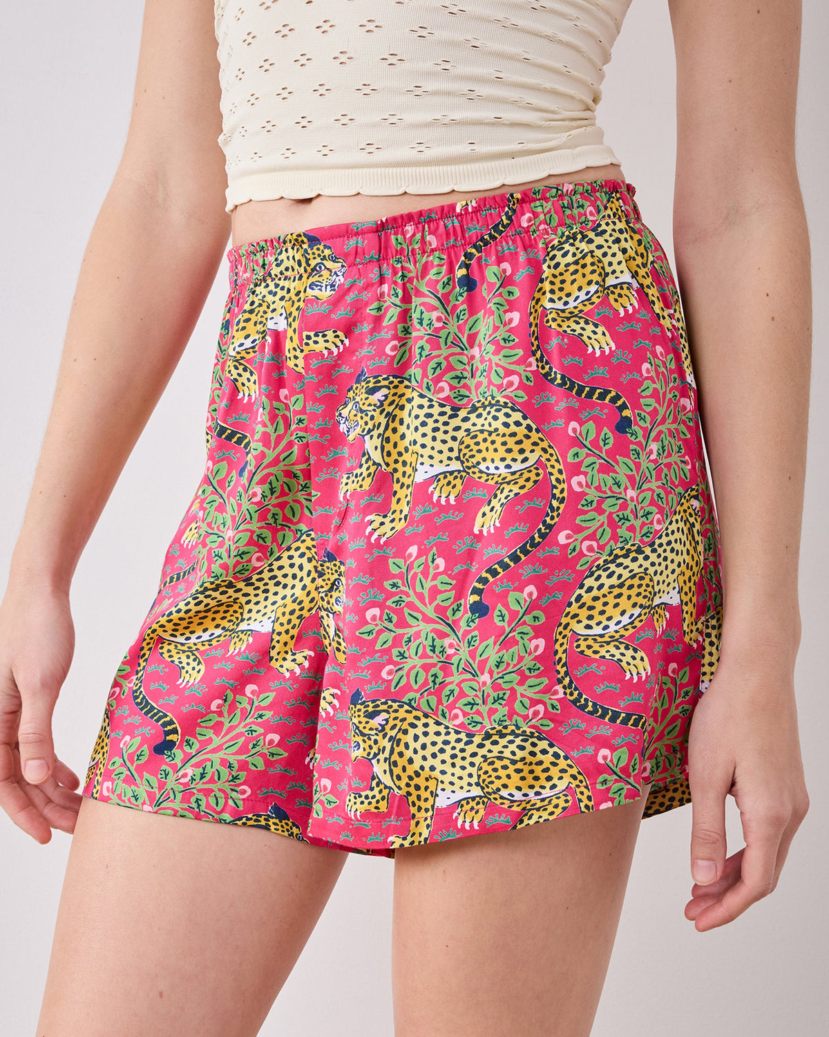 Bagheera - Eco Satin Boyfriend Boxer - Hot Pink